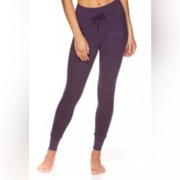 Victoria's Secret Leggings EUC High Waist Joggers Full Length Purple PIN… - Picture 1 of 9